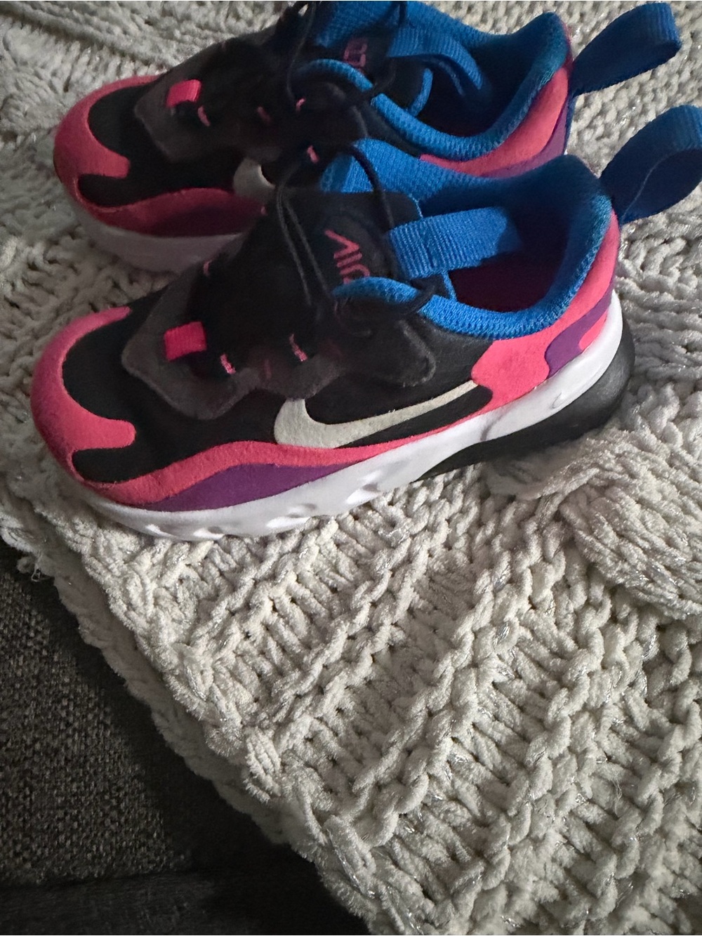 Nike Kids Black, Pink & Blue Athletic Sneakers